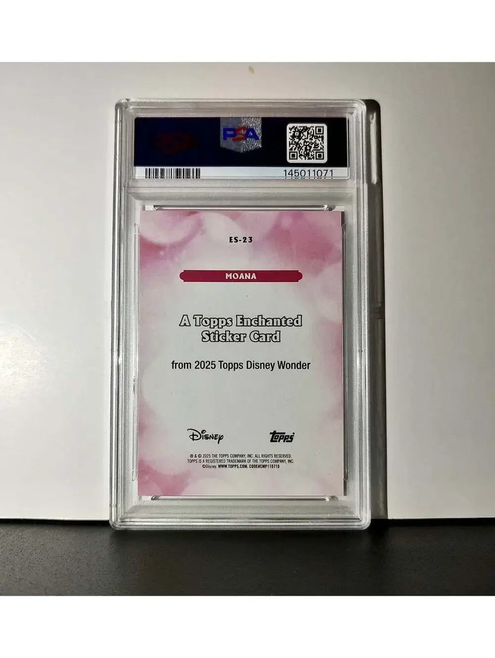 Moana 2025 Topps Disney #ES-23 Enchanted Sticker Card Moana PSA 9